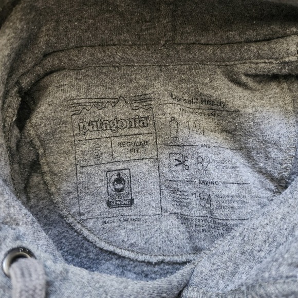 Patagonia Uprisal Hoody Womens Small Gray Fitz Roy Logo Pullover Hoodie 39539 - Picture 6 of 7
